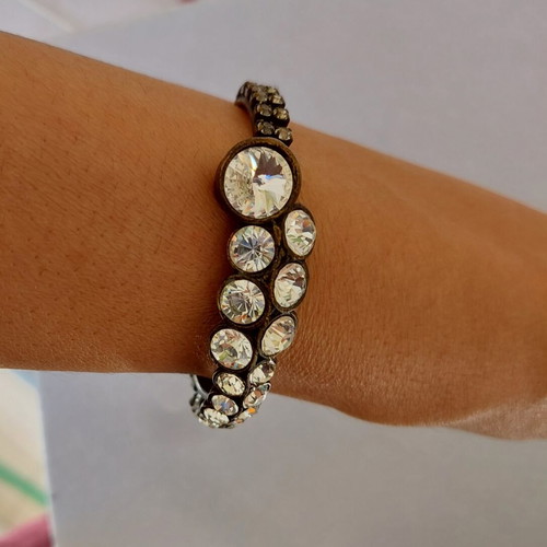 Bracelet with rhinestones like new, metal, brand Accessorize