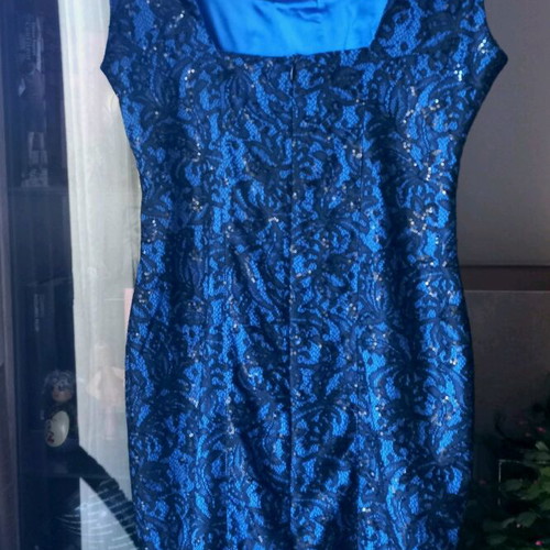 JDC London dress like new, slim fit, black and blue, size L