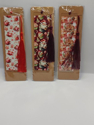 Set of 3 Christmas bookmarks new