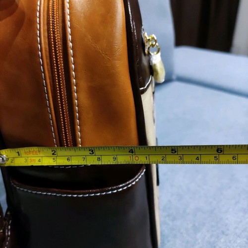 Backpack bag new beige and brown