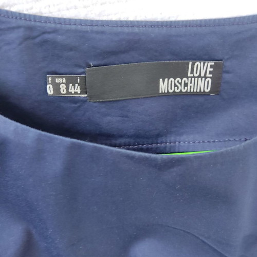 Love Moschino dress used, cotton satin, blue, size 44 IT