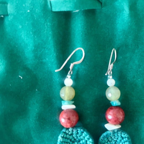 Handmade Long Earrings Micro-Macrame Boho Style like new