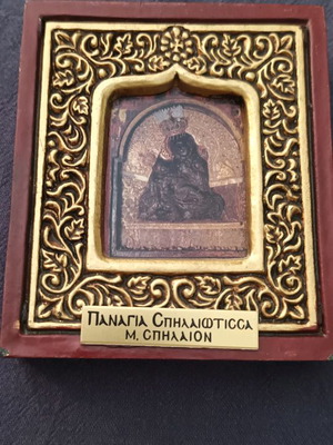 Panagia Spilaiotissa icon used, genuine replica