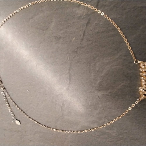 Mama 925 necklace used in rose gold with zircons