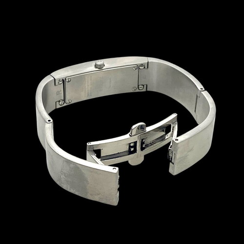 Gucci 2400S ρολόι σαν καινούργιο, μαύρο, ατσάλινο μπρασελέ