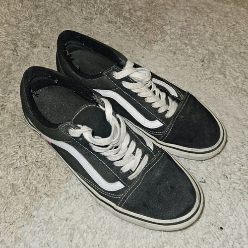 Vans men's black athletic shoes used, size 42