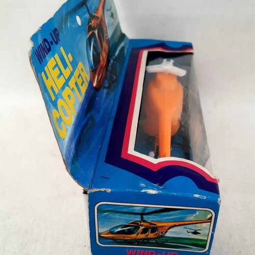 Wind Up Helicopter plastic, like new, made in Hong Kong