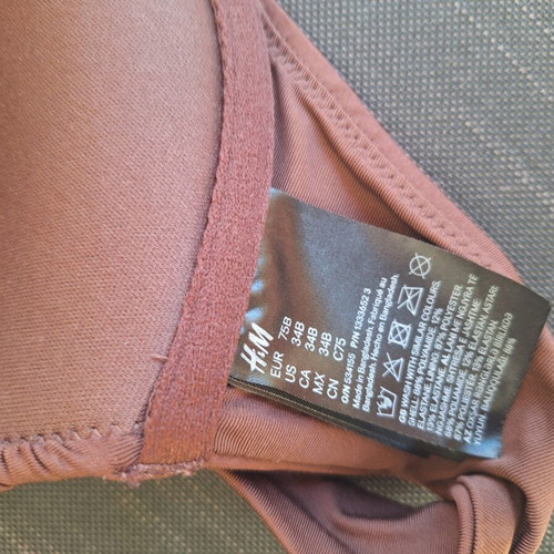 Swimwear top H&M brown 75B like new