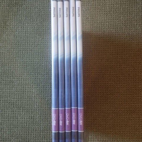 Philips DVD-RW 4.7GB pack of 5 discs new with cases