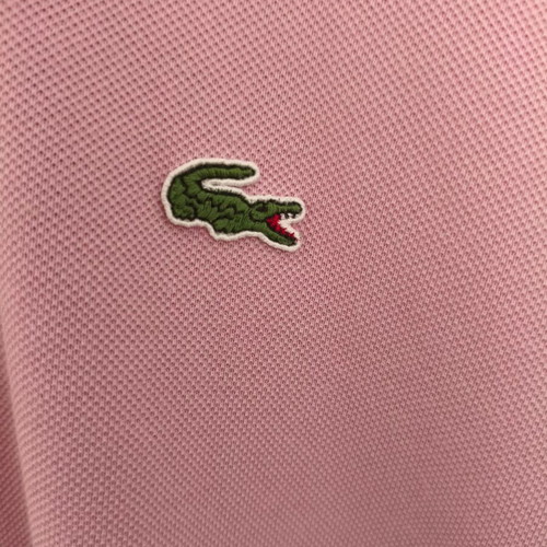 Lacoste men's long sleeve polo shirt, pink powder, XXL