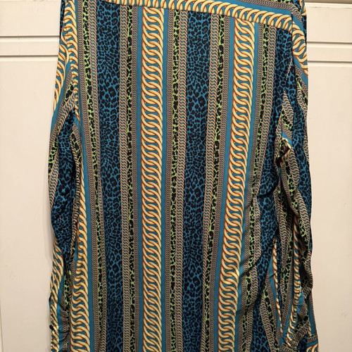 Leopard Gold Chain Shirt Made In Italia, like new, size S, blue