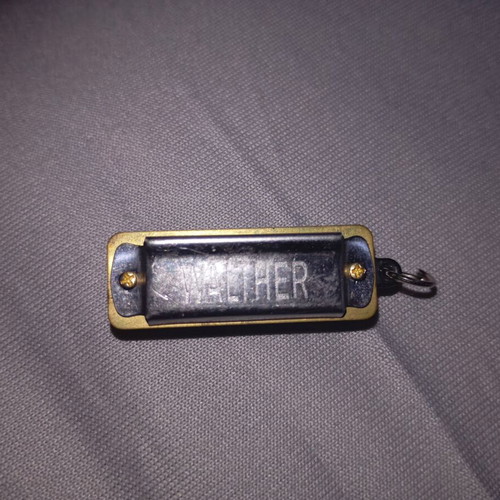 Walther Miniature Harmonica Keychain Like New