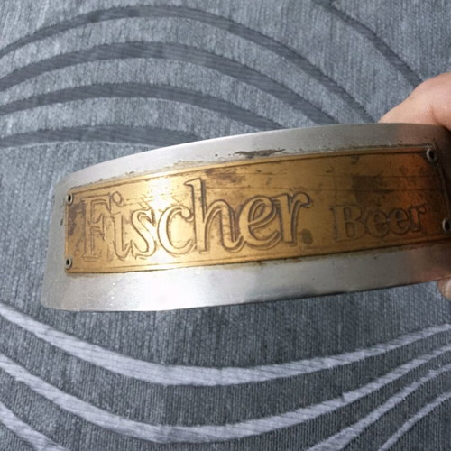 FISCHER BEER metal ashtray Φ16 cm like new