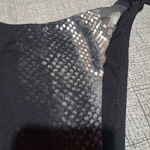 Luna bikini bottom like new, black and silver, size M
