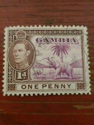 Γραμματόσημο Gambia 1938 One Penny μεταχειρισμένο
