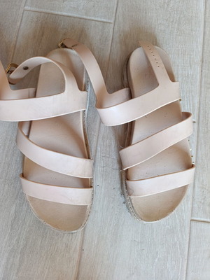 Axel flat sandals used, beige, size 38