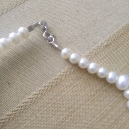 Double necklace with pearls set in 925 silver new