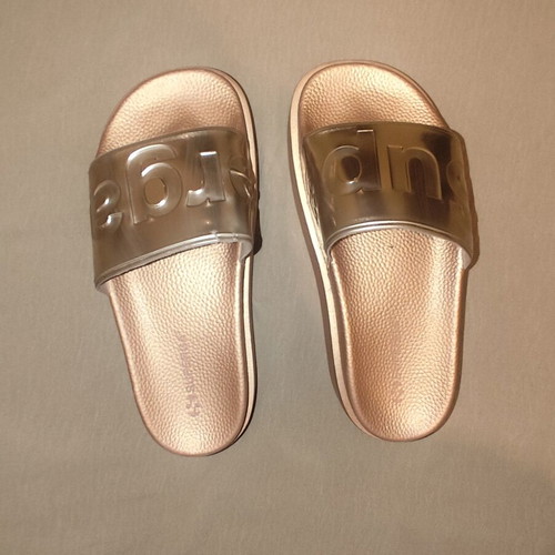 Superga bronze slippers size 37 used with small tear