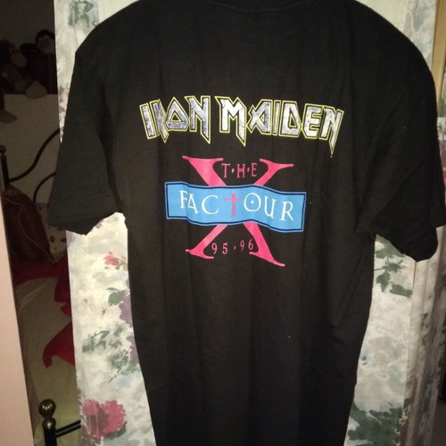 Iron Maiden The X Factor Tour 95-96 short sleeve shirt used, size L