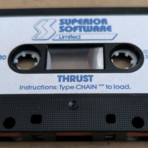Thrust (Superior Software) BBC Micro / Electron cassette like new, complete in box