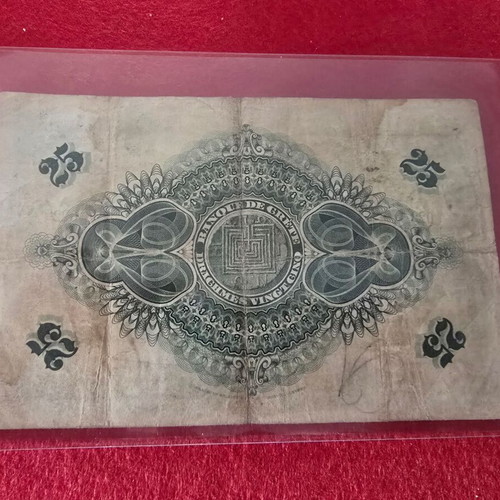 25drachma banknote 1910 Bank of Crete used, rare series 22