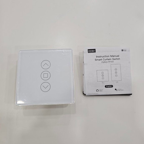 Moes Zigbee Smart Curtain Switch with RF433 and Glass Touch Panel