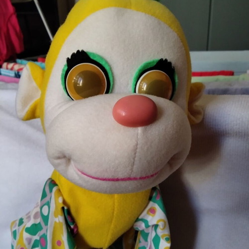 Vintage stuffed monkey toy chimpanzee with sounds like new