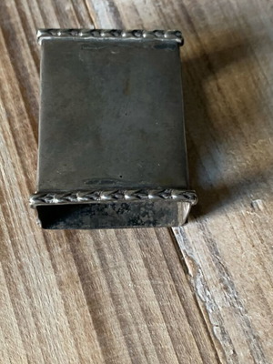 Silver matchbox case used, asimi 800