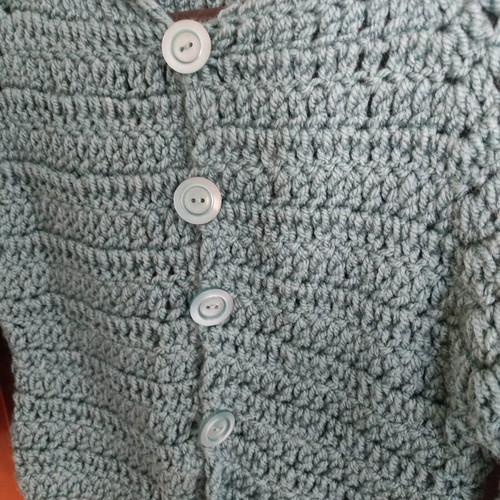 Handmade cardigan in cypress color new, size 5-6