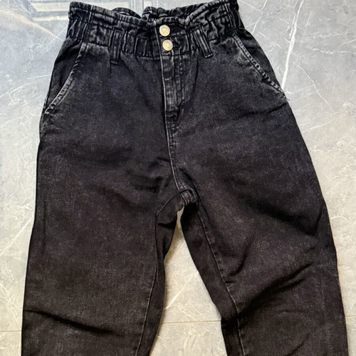 Jeans high waist black like new, size S