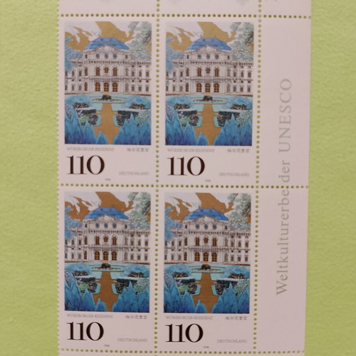 Germany 1998 stamps with Bonn first day cover, 2 mint blocks