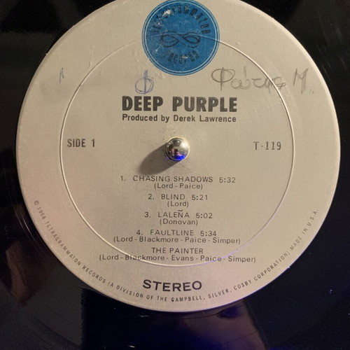 Deep Purple Vinyl LP album used, Monarch Press 1969