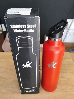 KK-ZKB-1000ML θερμός από ανοξείδωτο ατσάλι σε κόκκινο, 1000 ml