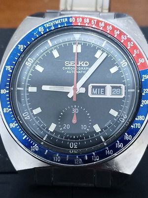Seiko Pepsy χρονογράφος σαν καινούργιο, ανδρικό, μπλε