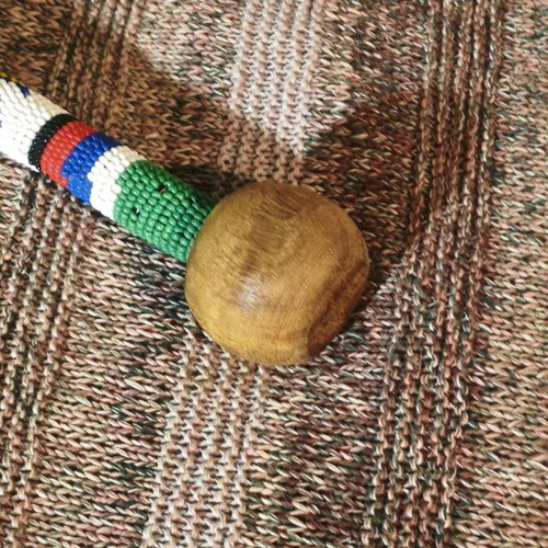 Handmade African beaded stick like new, Zulu beaded stick