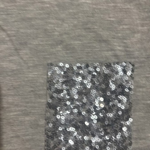 Grey women's t-shirt medium like new with strass pocket Limited