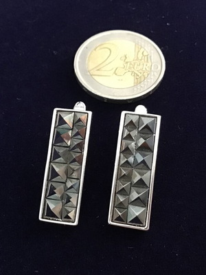 Etalon Jenavi silver earrings new, gray
