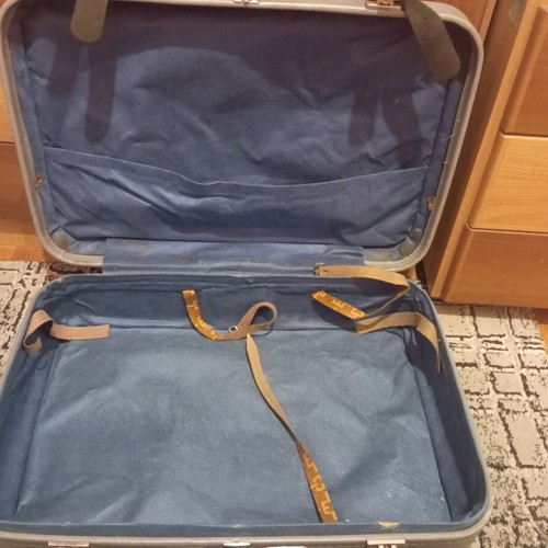 Large suitcase used gray