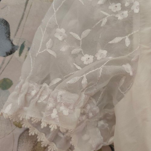 Landhaus white embroidered crop top