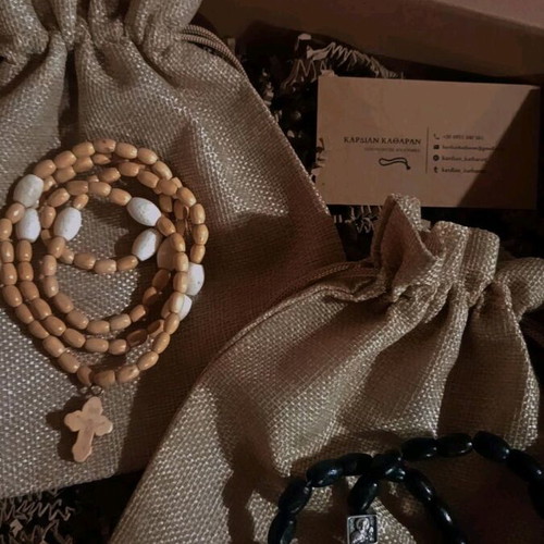 Blessing gift pack new with wooden necklace, bracelets, incense, and icon