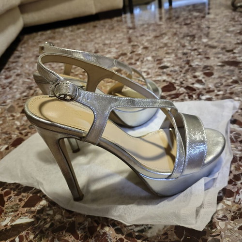 Migato summer sandals, silver, size 40
