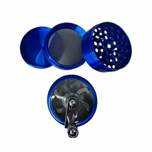 Metal grinder with mill 45x60mm 3-position blue new