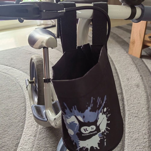 Kinderkraft Space balance bike used, blue with brake and bell