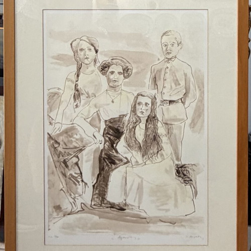 G. Migadis Silk Screen Print like new, framed 65x85 cm