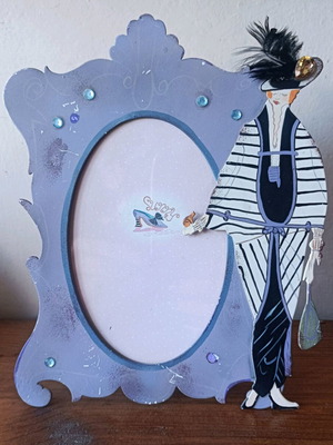 Vintage metal photo frame new, late 90s