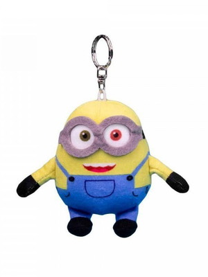 Minions Talking Plush 1973 keychain new, yellow