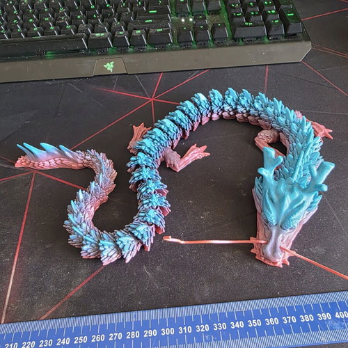 Decorative dragon with color change over 50 cm new