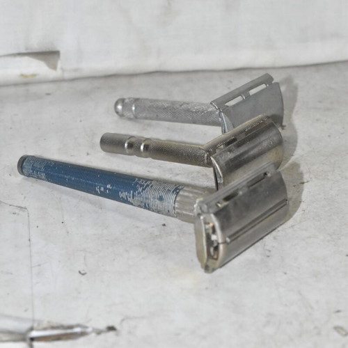 Vintage Safety Razors set of 3 used, including Gillette