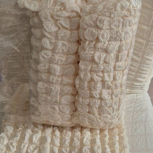 Elastic chair covers set, 6 pieces, boucle fabric