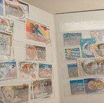 Stamp album with Greek stamps
